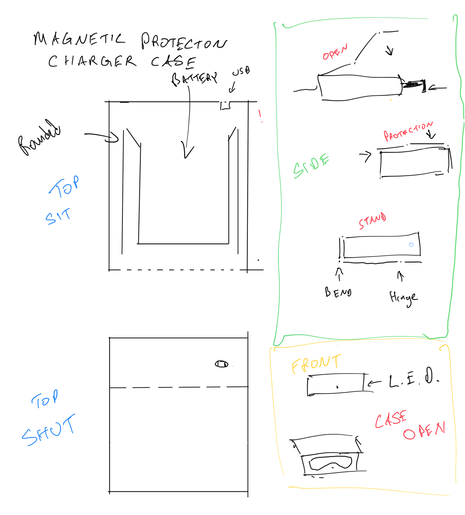 Magnetic Protector Charger Case Design